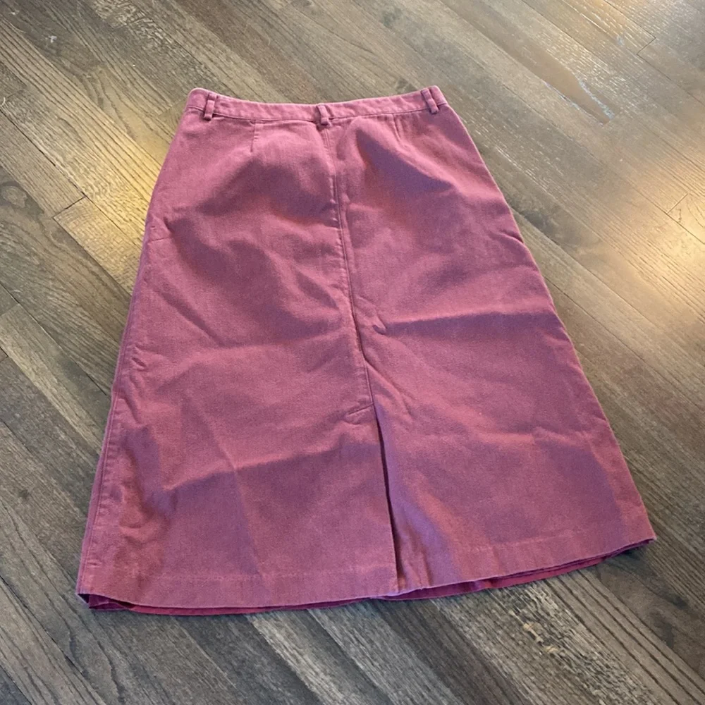 L.L.Bean Red Burgundy Slirt 10P Petite Long EUC Vintage